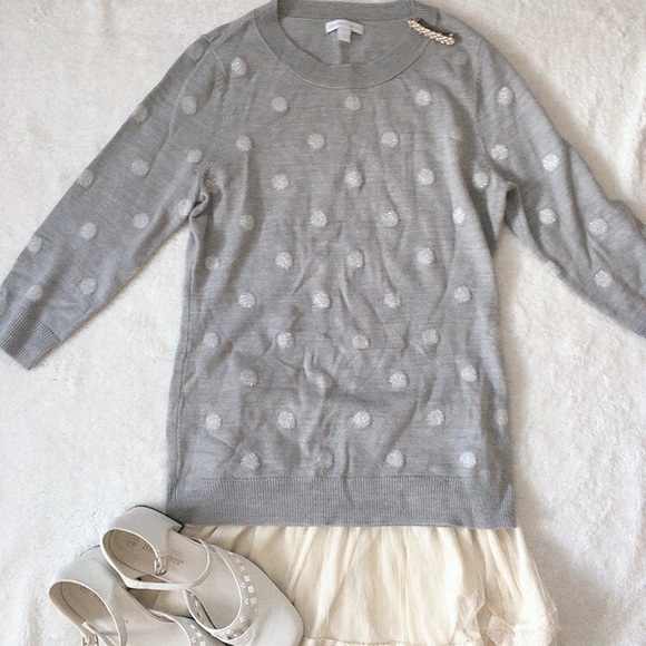 Silver Polka Dot Sweater - Picture 1 of 4